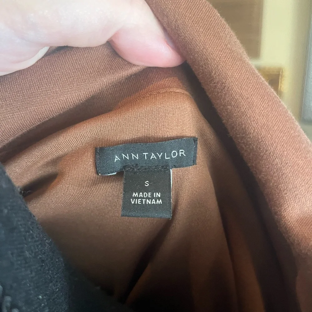 Ann Taylor Brown Long Sleeve Button Up Dress - Picture 5 of 5